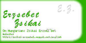 erzsebet zsikai business card